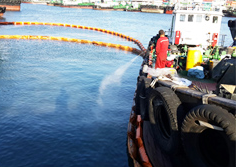 Oil dispersant (high pressure washer) spraying work