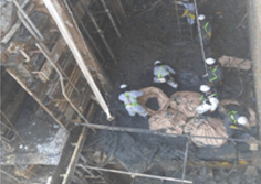 Collection of undiscovered bodies and removal of residues inside ship